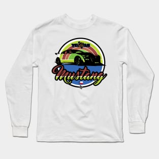 Texas Style Mustang Green Long Sleeve T-Shirt